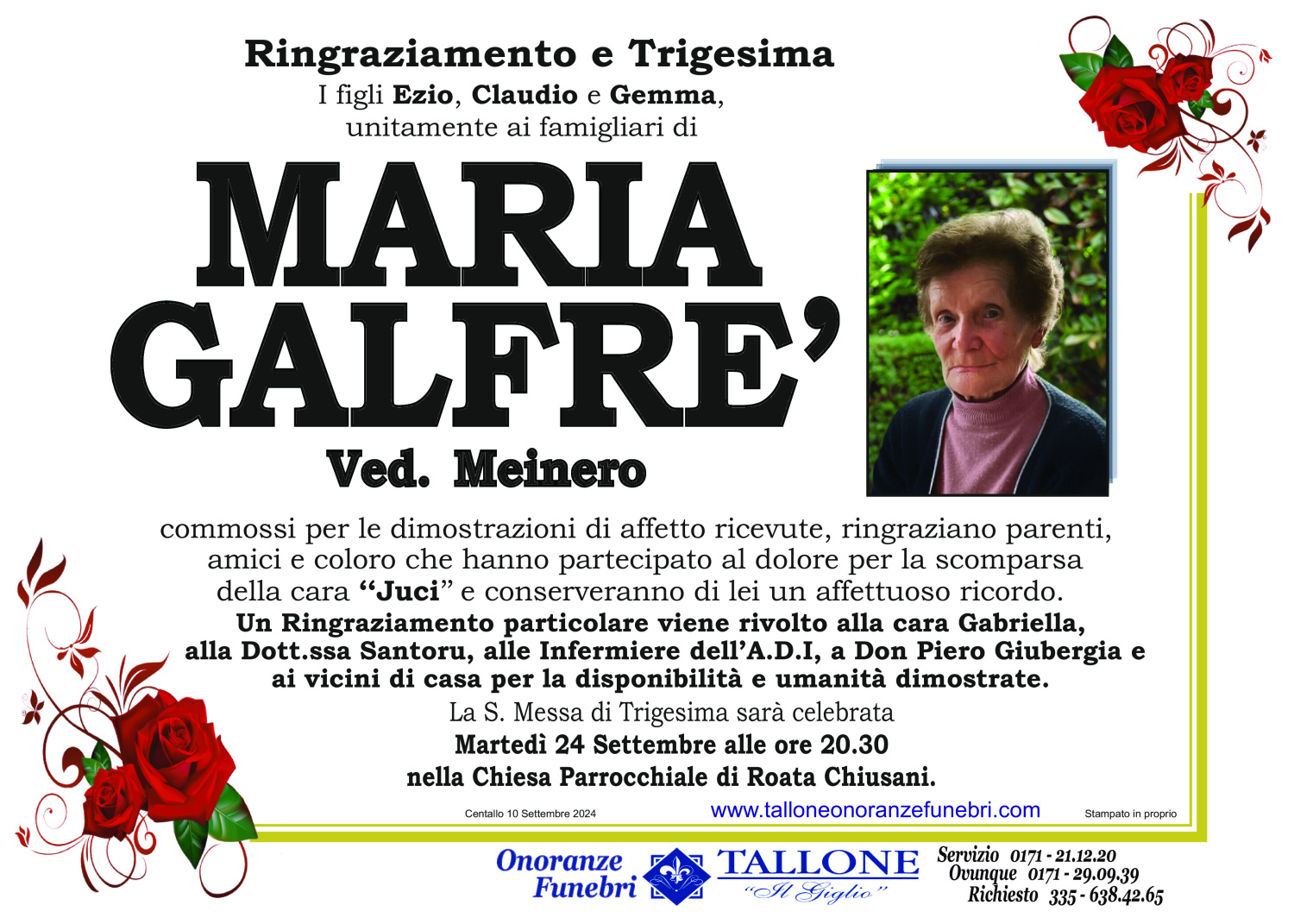 Maria Galfrè<small class='fs-20'><br/>Ved. Meinero</small>